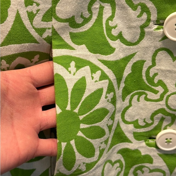 LILLY PULITZER | EUC Stowaway Green Kiera
Coat Jacquard SZ 2 Mid Century Modern - Picture 5 of 14